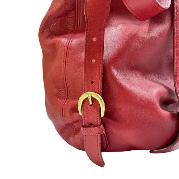 Vintage Coach Soho Back Sac 4134 Backpack Red Leather Buckle Bag - Picture 8 of 14